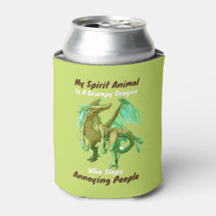 My Spirit Animal Grumpy Dragon Funny Can Cooler