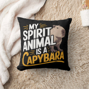 My Spirit Animal Is a Capybara Cute & Funny Animal Cushion