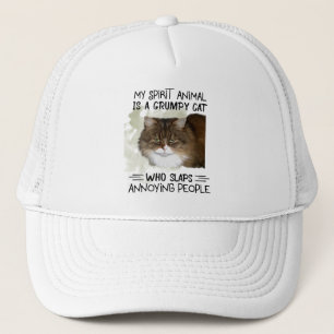 My Spirit Animal Is A Cat Animal Quotes Gifts Trucker Hat