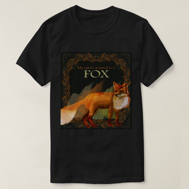 My Spirit Animal is a Fox Conservationist Lover T-Shirt (Design Front)