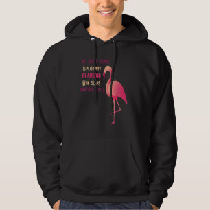My Spirit Animal Is A Grumpy Flamingo Bright Desig Hoodie