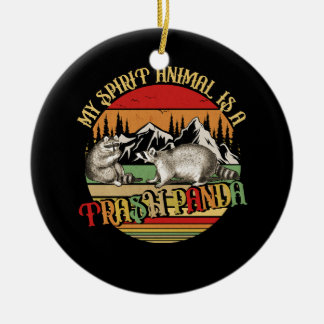 My Spirit Animal is a Trash Panda Racoon Vintage A Ceramic Tree Decoration