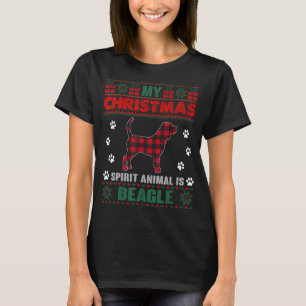 My Spirit Animal Is Beagle Dog Owner Ugly Christma T-Shirt