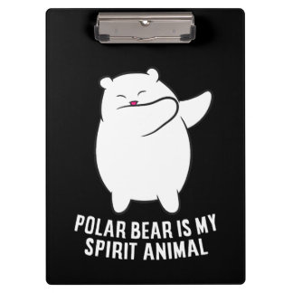 My Spirit Animal  Polar Bear Cute Polar Bear Lover Clipboard