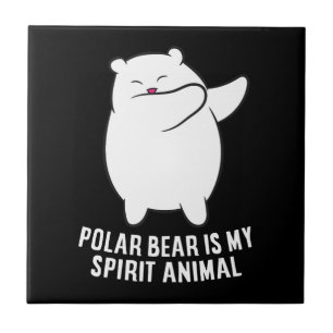My Spirit Animal Polar Bear Cute Polar Bear Lover Tile
