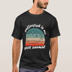 My Spirit Animal Puffer Fish Porcupine Fish Retro T-Shirt
