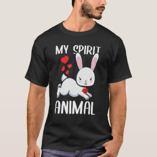 My Spirit Animal Rabbit I Love You Heart Valentine T-Shirt