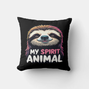 My Spirit Animal - Relaxed Lazy Sloth Design Cushion