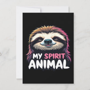 My Spirit Animal - Relaxed Lazy Sloth Design Invitation