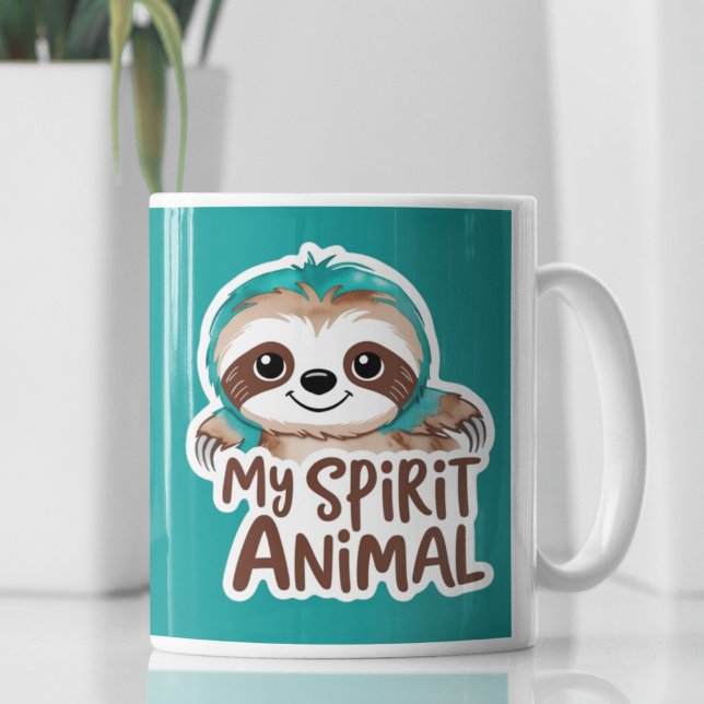 My Spirit Animal Sloth Mug (This adorable, "my spirit animal" sloth mug would make a great gift for someone special! )
