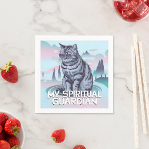 My Spiritual Guardian Cat Napkin