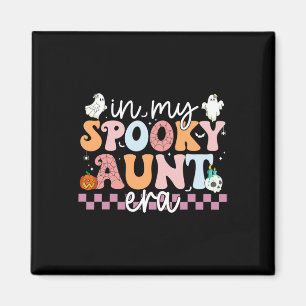 My Spooky Aunt Era Halloween Retro Groovy Auntie G Magnet
