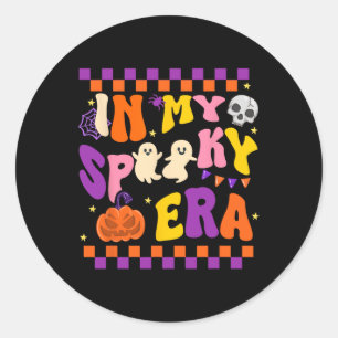My Spooky Era Cute Ghost Funny Halloween Classic Round Sticker