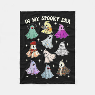 My Spooky Era Groovy Ghost Halloween Funny Fleece Blanket