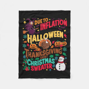 My Spooky Halloween Thanksgiving Ugly Costume Cute Fleece Blanket