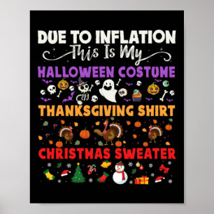 My Spooky Halloween Thanksgiving Ugly Costume  Poster