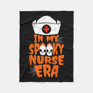 My Spooky Nurse Era Funny Halloween Witchy Spooky  Fleece Blanket