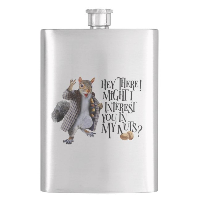 My Squirrel Nuts Hip Flask (Front)