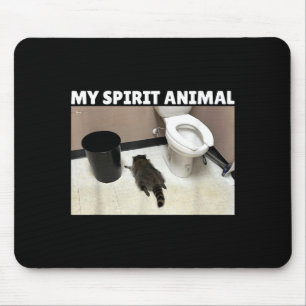 My Srit Animal Drunk Raccoon Funny Lazy Mood Mouse Pad