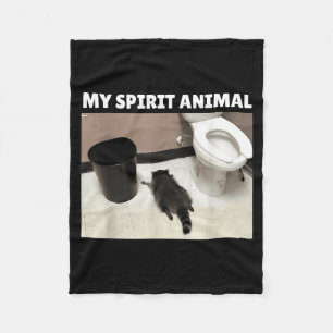 My Srit Animal Raccoon Trash Panda Drunk In The Ba Fleece Blanket