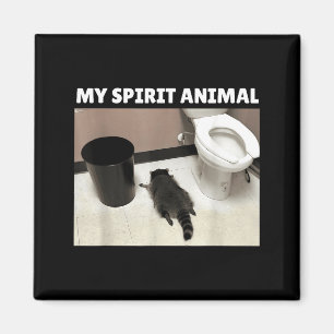 My Srit Animal Raccoon Trash Panda Drunk In The Ba Magnet