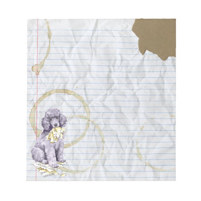 My Standard Poodle Ate my Lesson Plan Notepad (Front)