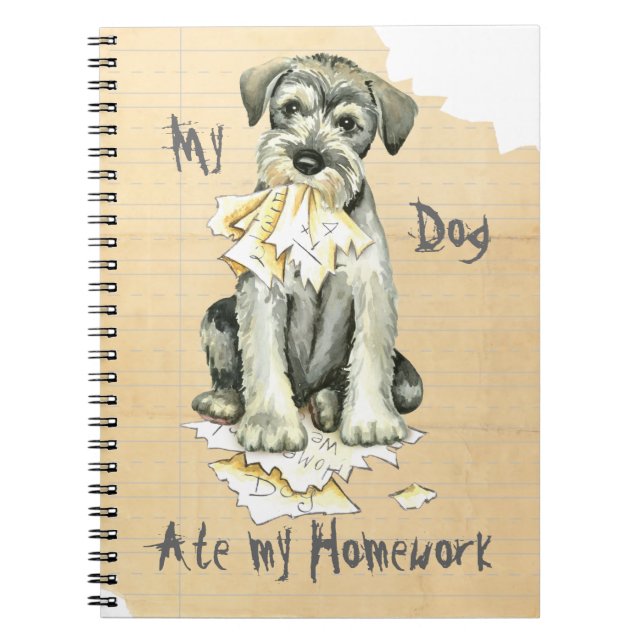 My Standard Schnauzer Ate My Homework Notebook (Front)