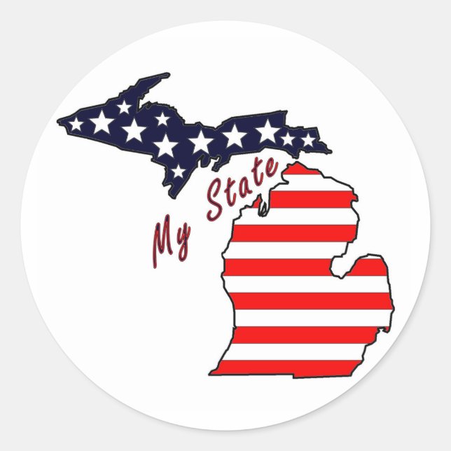 My State: Michigan Sticker (Front)