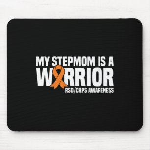 My Stepmom Is A Warrior Orange Ribbon Rsdcrps Awar Mouse Pad