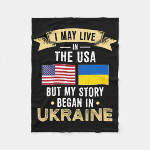 My Story Began In Ukraine Fleece Blanket