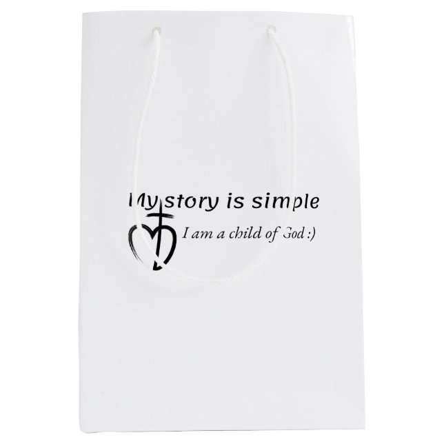 My story is simple medium gift bag (Front)