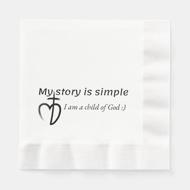 My story is simple napkin (Front)