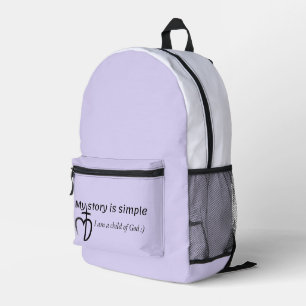 My story is simple printed backpack