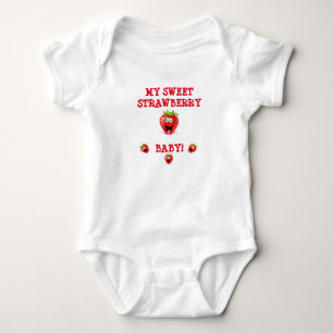 MY STRAWBERRY BABY INFANT EASY CHANGE OUTFIT BODYSUIT