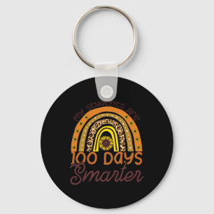 My Students Are 100 Days Smarter Happy Teacher Sch Key Ring