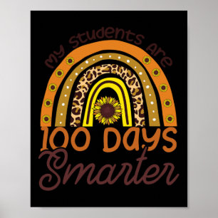 My Students Are 100 Days Smarter Happy Teacher Sch Poster