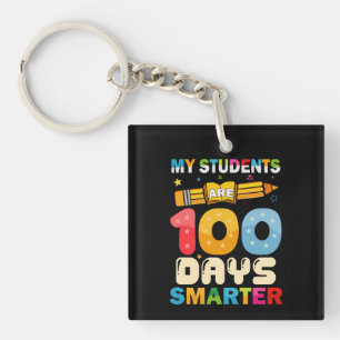 My Students Are 100 Days Smarter Teacher Key Ring