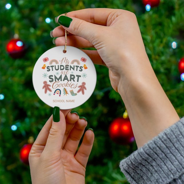 My Students Are Smart Cookies Boho Christmas Ceramic Tree Decoration (Creator Uploaded)