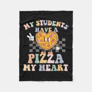 My Students Have A Pizza-my-heart  Fleece Blanket