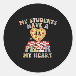 My Students Have A Zza-my-heart Valentines Day Tea Classic Round Sticker