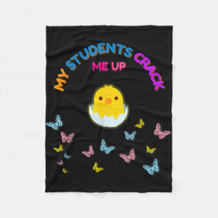 My students me up funny easter teacher shirt fleece blanket