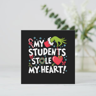My Students Stole My Heart Christmas Xmas Teacher Invitation