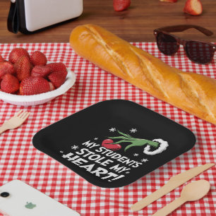 My Students Stole My Heart Xmas Christmas Teacher  Paper Plate