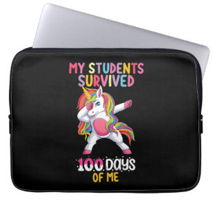 My Students Survived 100 Days of Me School Teacher Laptop Sleeve