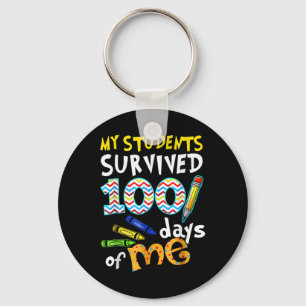 My Students Survived 100 Days Of Me Teacher Studen Key Ring