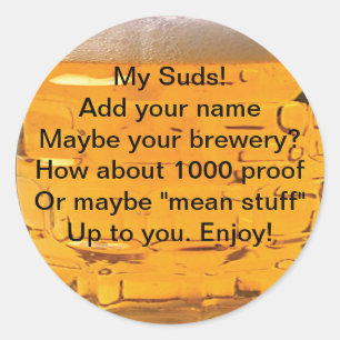 My suds beer labels