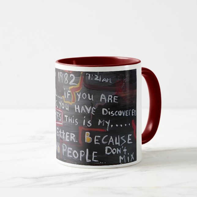 My Suicide Letter Mug (Front Right)