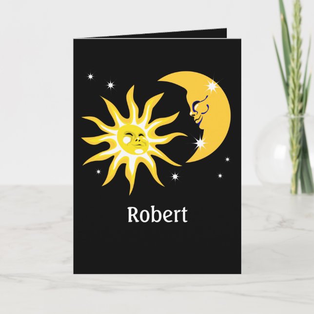 My Sun, My Moon, and All My Stars Valentine Card (Front)