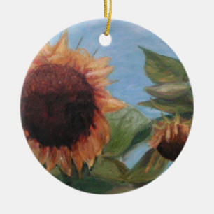 MY SUNFLOWERS Ceramic Ornament