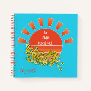 My Sunny Doodle Book Personalised Sketchbook Aqua